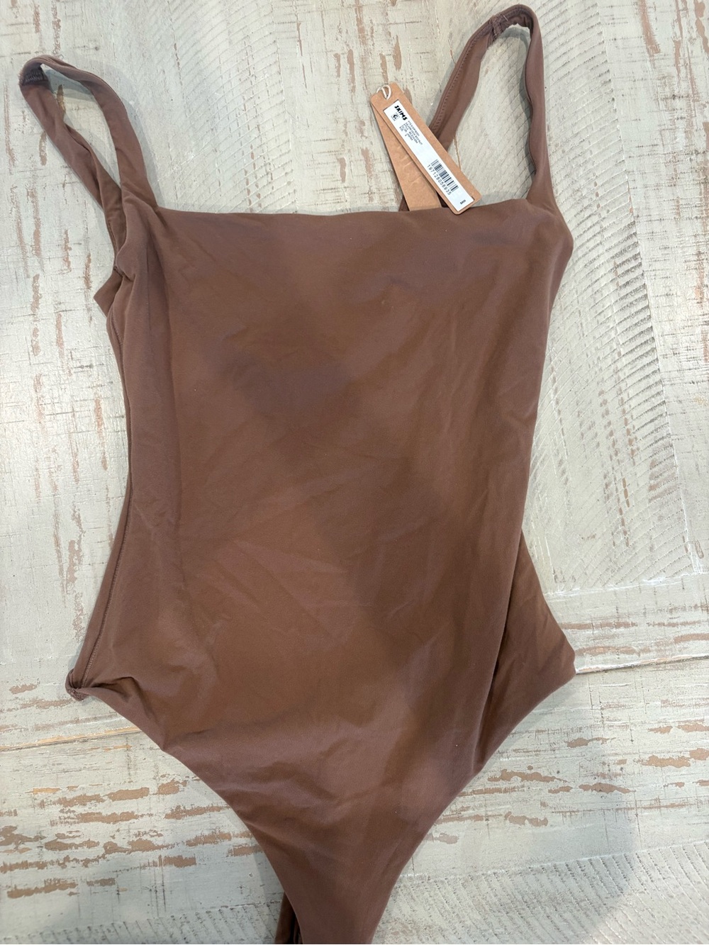 SKIMS Kids Chocolate Brown One-Piece Swimsuit
